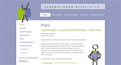 Desktop Screenshot of generationen-betrachten.de